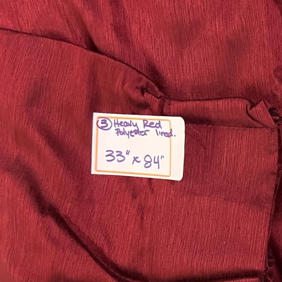 Peri Spellbound 84" Lined Window Curtains - Crimson Red - Set of 3 - Picture 3 of 6